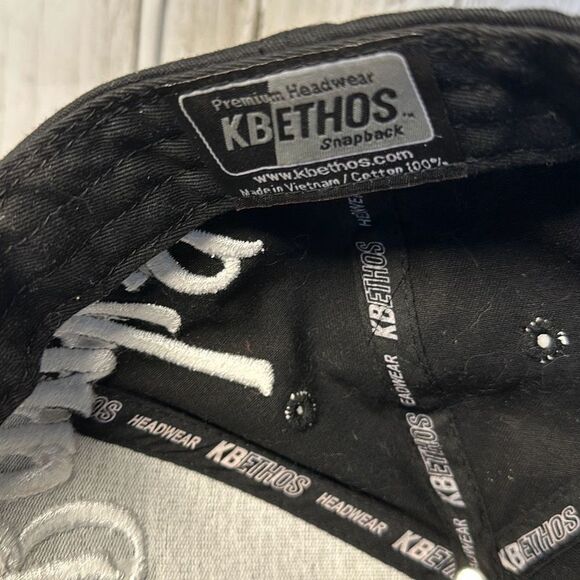 Outer Banks Black White Embroidered SnapBack Cap Hat KBethos Adjustable - Picture 7 of 7